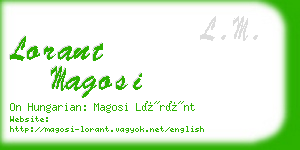 lorant magosi business card